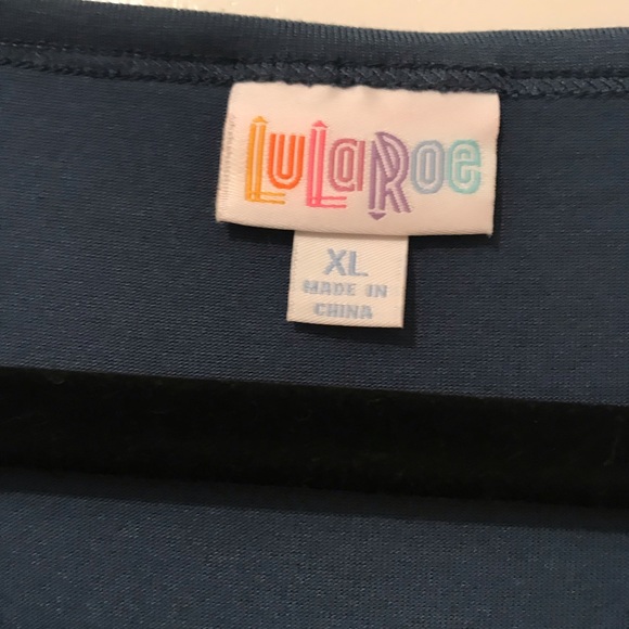 Lularoe Julia, colorblocked Navy and grey, XL, NWT - Picture 3 of 3